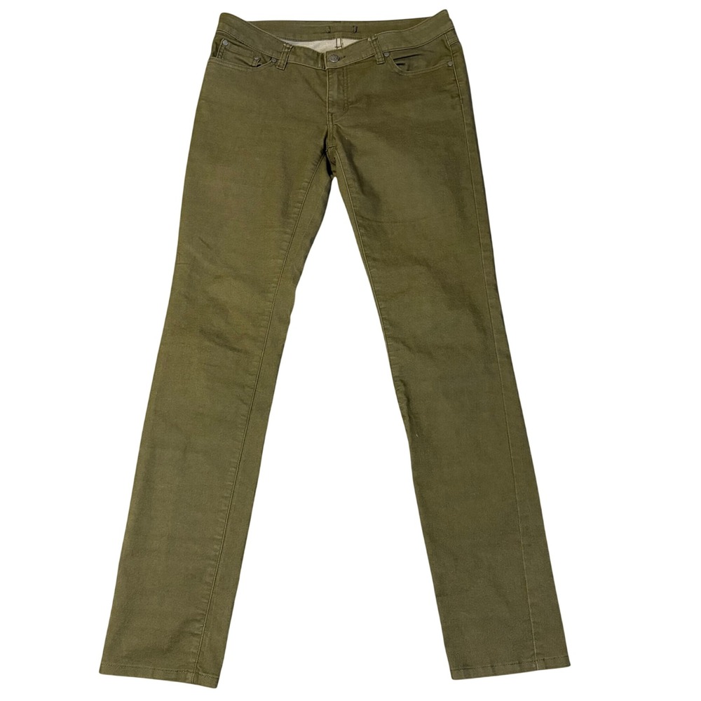 Prana Slim Fit Pants Womens 34x33 Olive Green Organic Cotton Stretch Outdoor